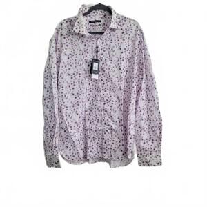 NEW HAMMER MADE men's limited edition fitted shirt in purple floral